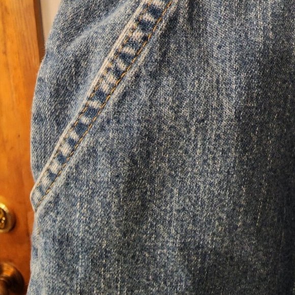 VF Jeanswear Cropped Jeans Size 18 Average Blue Denim Pull On Elastic Waist - Picture 4 of 8